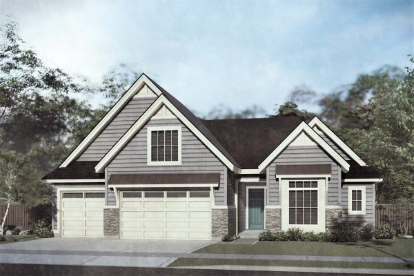 1.5 Story House Plans in Meridian ID - Bayview