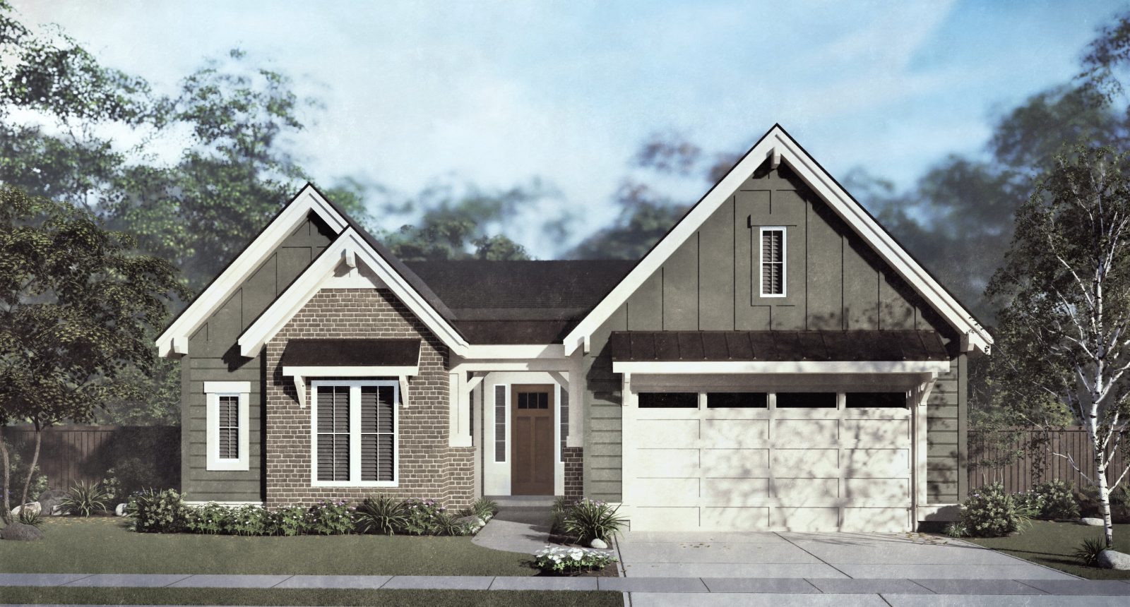 Cottonwood B - Single Story House Plans in Meridian ID