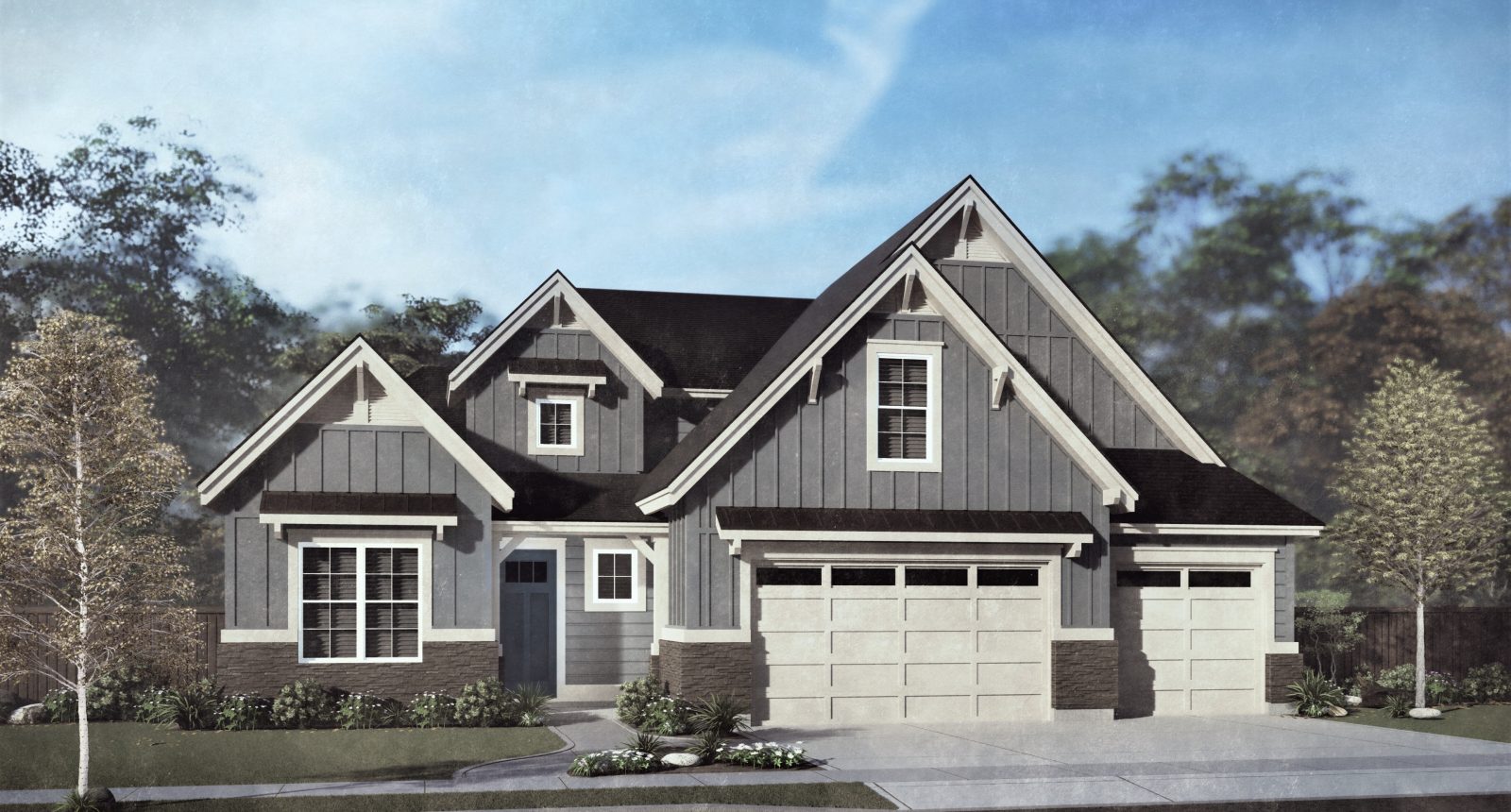 Edgewater A - 2 Story House Plans in Meridian ID