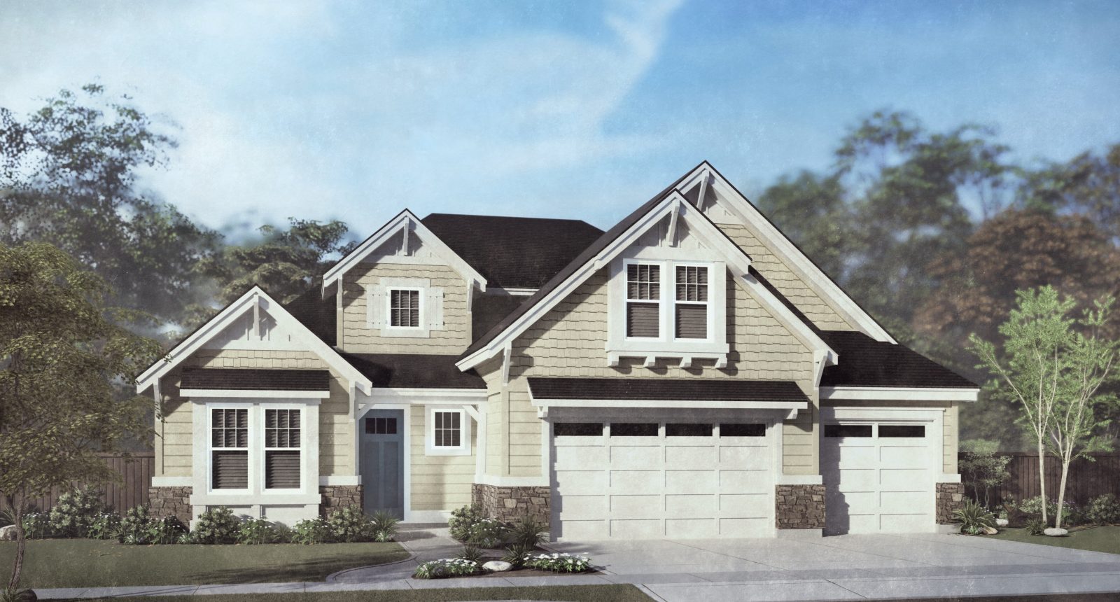 Edgewater C - 2 Story House Plans in Meridian ID