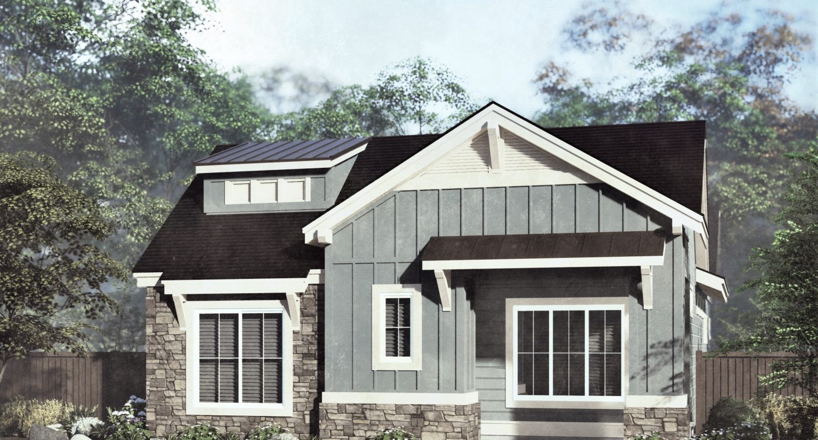 Minnie Belle - Single Story House Plans in Meridian ID