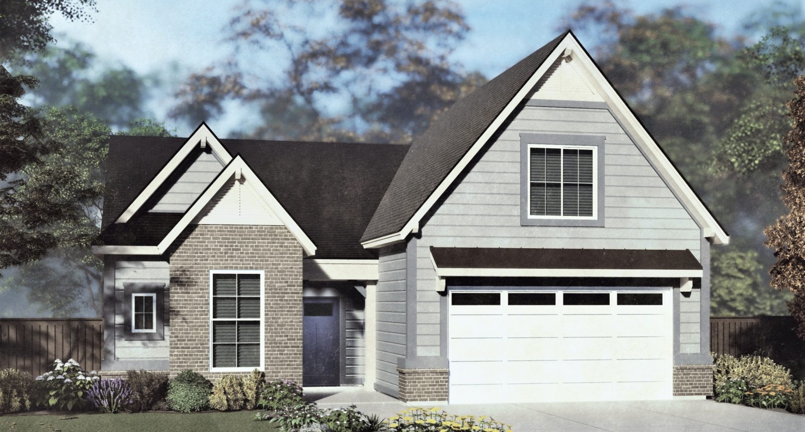 Ridgecrest A - 1.5 Story House Plans in Nampa ID