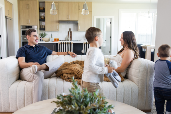 Family living in a brighton home