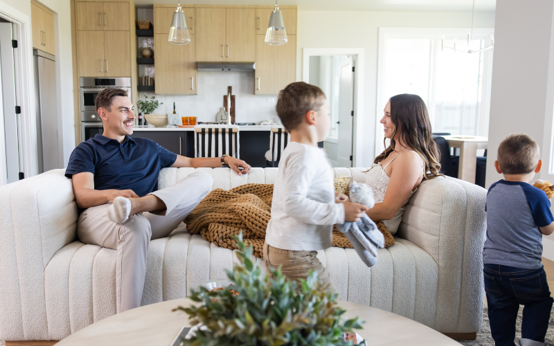 Family living in a brighton home