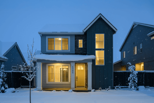 Exterior of Brighton Home in the winter